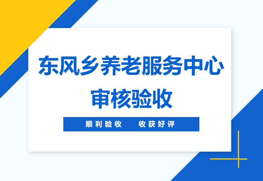 东风乡养老服务中心成功接受市、区两级领导及专家组验收